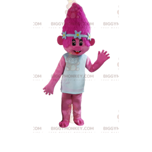 Pink troll BIGGYMONKEY™ mascot costume, pink creature costume -