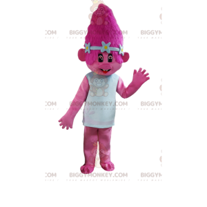 Rosa troll BIGGYMONKEY™ maskotdräkt, rosa varelsekostym -