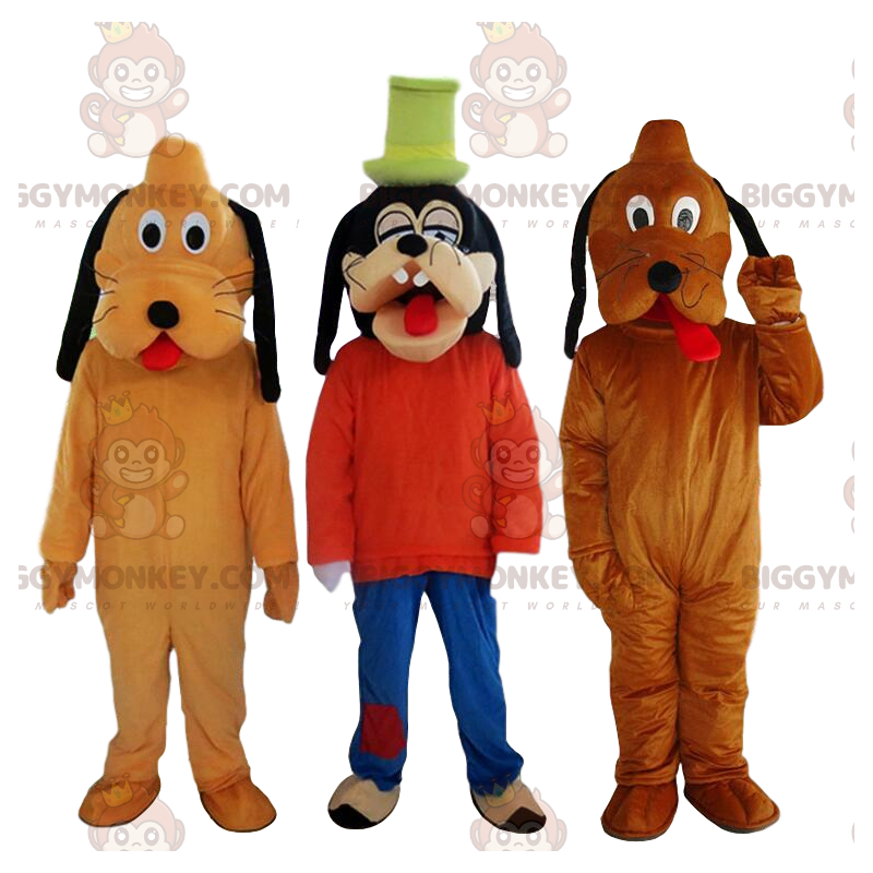 Costume da mascotte di Pippo BIGGYMONKEY™ e 2 costumi da