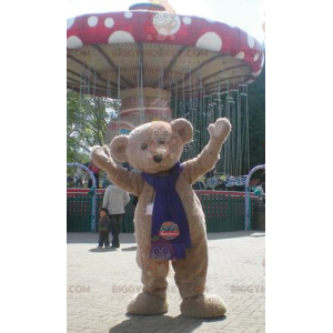 Μπεζ στολή μασκότ Teddy BIGGYMONKEY™ - Μασκότ αρκούδας - BIGGYMONKEY_01060 - BiggyMonkey.com