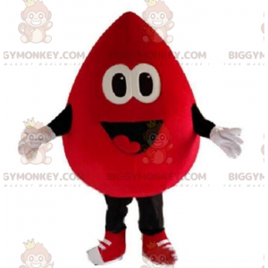 Kostým maskota obří kapky krve BIGGYMONKEY™, kostým dárcovství