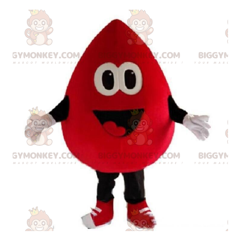 Costume de mascotte BIGGYMONKEY™ de goutte de sang géante Costume de mascotte BIGGYMONKEY™ de goutte de sang géante