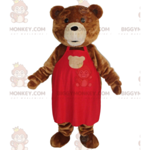 Brun bamse BIGGYMONKEY™ maskotkostume, plyslegetøjskostume -