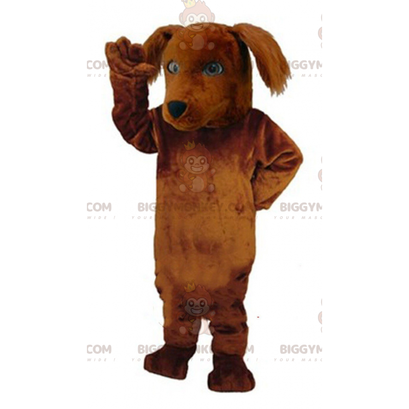 Στολή μασκότ Big Brown Dog BIGGYMONKEY™, βελούδινη στολή Doggie - Μασκότ σκυλιών - BIGGYMONKEY_09427 - BiggyMonkey.com