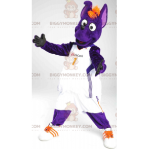 Kostium maskotka fioletowy pies kangur BIGGYMONKEY™ -