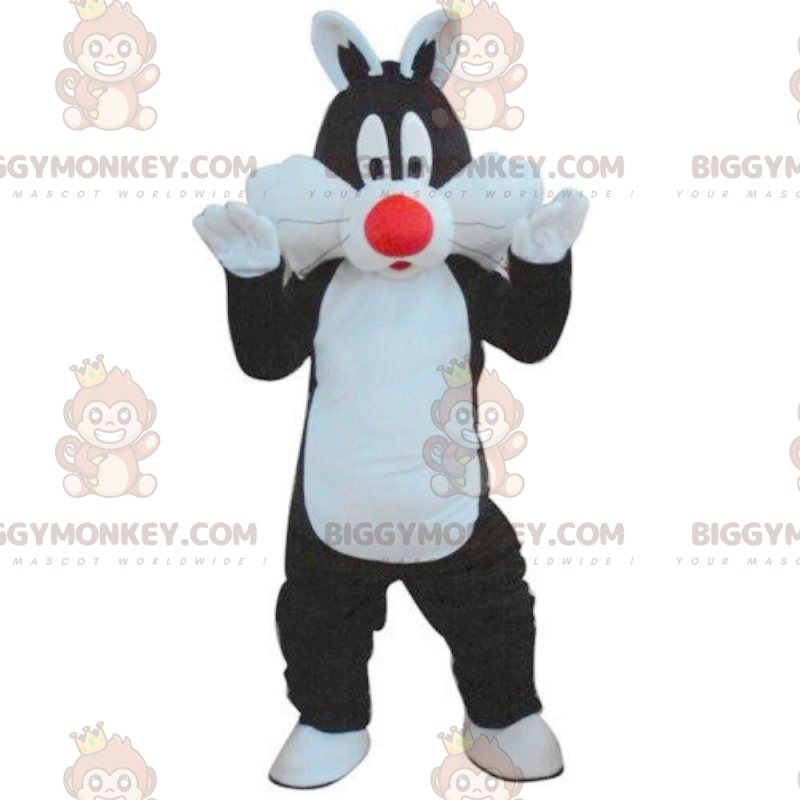 Κοστούμι μασκότ Sylvester Sylvester Famous Cartoon Cat BIGGYMONKEY™ - Μασκότ διάσημων χαρακτήρων - BiggyMonkey.com
