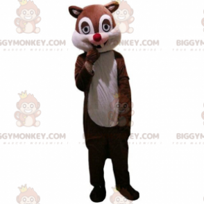 BIGGYMONKEY™ sarjakuva ruskean oravan maskottiasu, jyrsijäasu -