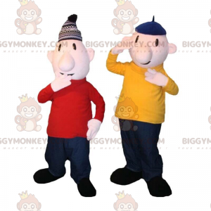 Mascote BIGGYMONKEY™ de Pat e Mat, famosos personagens de