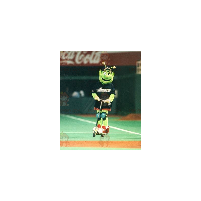 Costume de mascotte BIGGYMONKEY™ d'alien d'extra-terrestre vert