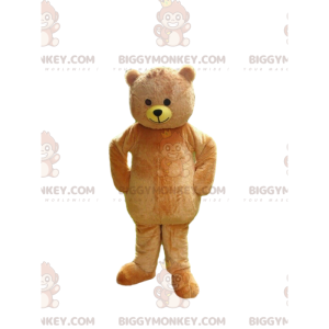 Beige teddy bear BIGGYMONKEY™ mascot costume, teddy bear