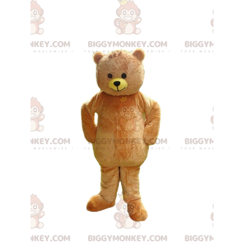 Beige nalle BIGGYMONKEY™ maskottiasu, nallepuku - Beige nalle BIGGYMONKEY™ maskottiasu, nallepuku -