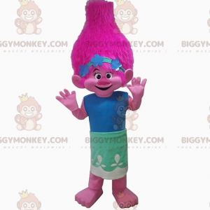 Costume de mascotte BIGGYMONKEY™ de troll rose, costume de