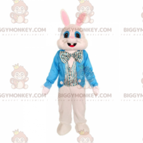 Stylish Bunny BIGGYMONKEY™ Mascot Costume, Big Easter Bunny