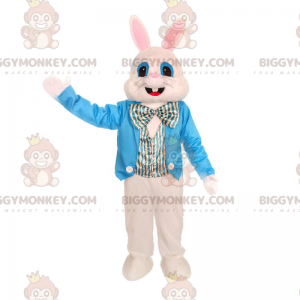 Stylish Bunny BIGGYMONKEY™ Mascot Costume, Big Easter Bunny