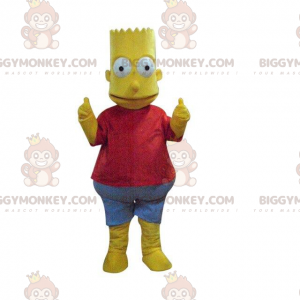 BIGGYMONKEY™ mascottekostuum van Bart Simpson, beroemd geel