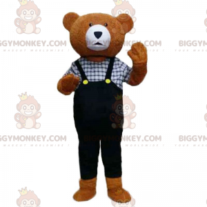 Stylish teddy bear BIGGYMONKEY™ mascot costume, teddy bear