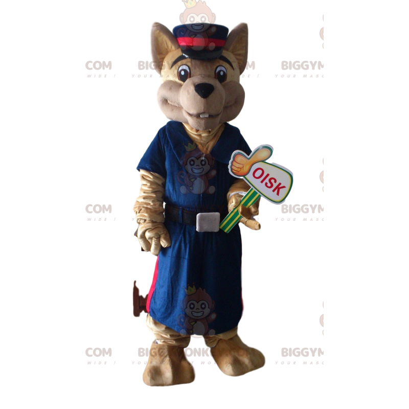 BIGGYMONKEY™ maskotdräkt av hund i uniform, polisdräkt BIGGYMONKEY™ maskotdräkt av hund i uniform, polisdräkt