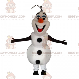 BIGGYMONKEY™ Mascot Costume of Olaf, the famous cartoon snowman