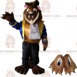 Costume de mascotte BIGGYMONKEY™ de a bête du dessin animé La