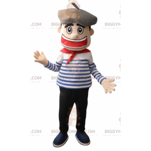 Baskisk mand sømand BIGGYMONKEY™ maskot kostume
