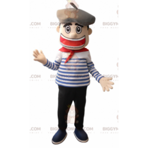 Baskisk mand sømand BIGGYMONKEY™ maskot kostume -