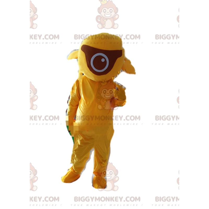Geel karakter BIGGYMONKEY™ mascottekostuum, cycloopkostuum - Menselijke mascottes - BIGGYMONKEY_09485 - BiggyMonkey.com