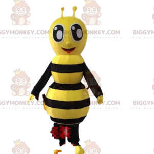 Costume da ape gialla e nera, costume da vespa sorridente -