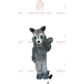 Costume de mascotte BIGGYMONKEY™ d'écureuil gris et blanc