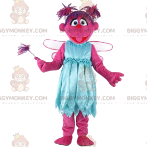 Rosa karaktär BIGGYMONKEY™ maskotdräkt, rosa varelsekostym -