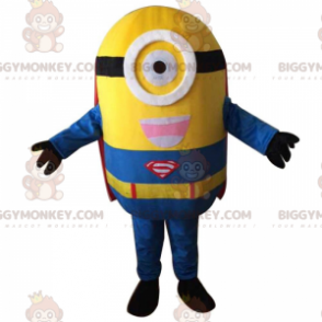 Traje de mascote BIGGYMONKEY™ de Carl, Stuart, Minions Famosos vestidos como Superman - BiggyMonkey.com