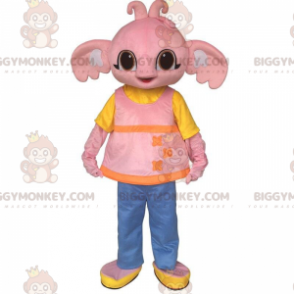 BIGGYMONKEY™ Mascot Costume of Sula the Pink Elephant Friend of