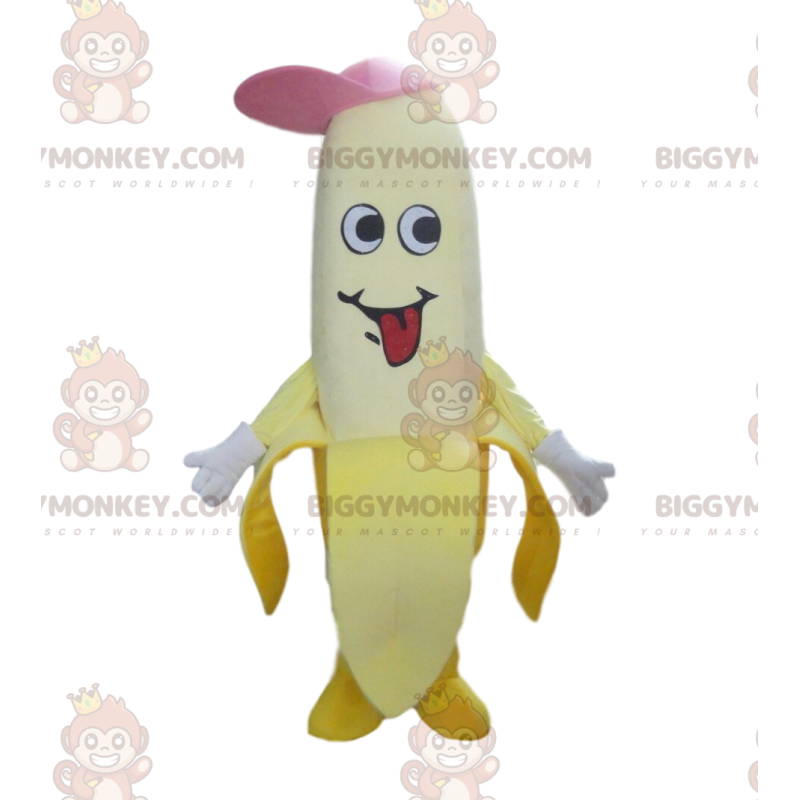 Kostým maskota Banana BIGGYMONKEY™ s čepicí, kostým obřího