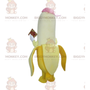 Kostým maskota Banana BIGGYMONKEY™ s čepicí, kostým obřího