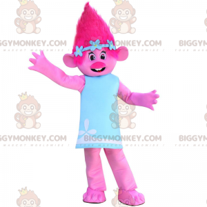 Pink trold BIGGYMONKEY™ maskot kostume, pink væsen kostume -