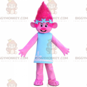 Rosa troll BIGGYMONKEY™ maskotdräkt, rosa varelsekostym -