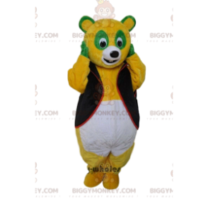 Kolmivärinen panda BIGGYMONKEY™ maskottiasu, värikäs nalleasu - Karhun maskotti - BIGGYMONKEY_09518 - BiggyMonkey.com