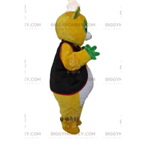 Tricolor panda BIGGYMONKEY™ mascot costume, colorful teddy bear
