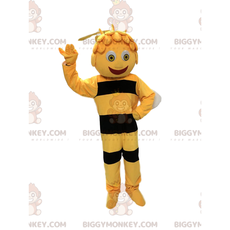 Maya de beroemde Cartoon Bee BIGGYMONKEY™ mascottekostuum - Maya de beroemde Cartoon Bee BIGGYMONKEY™ mascottekostuum -