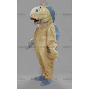 Beige og blå fisk BIGGYMONKEY™ maskotkostume - Biggymonkey.com