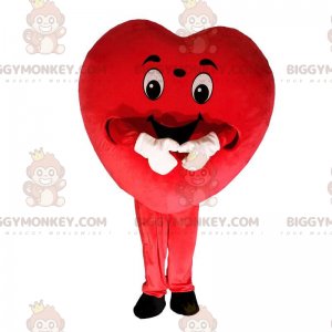 Giant red heart BIGGYMONKEY™ mascot costume, romantic costume -