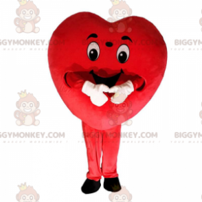 Kæmpe rødt hjerte BIGGYMONKEY™ maskotkostume, romantisk kostume - Uklassificerede maskoter - BIGGYMONKEY_09533 - BiggyMonkey.com