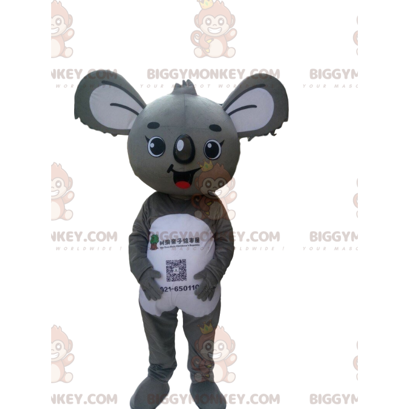 BIGGYMONKEY™ mascot costume of gray and white koala, Australia