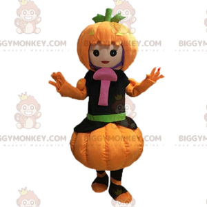 Kostým BIGGYMONKEY™ Dýňová dívka maskot s houbou –