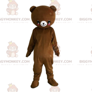 Costume de mascotte BIGGYMONKEY™ de nounours en peluche marron