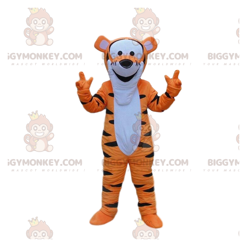 Costume de mascotte BIGGYMONKEY™ de Tigrou, le tigre dans