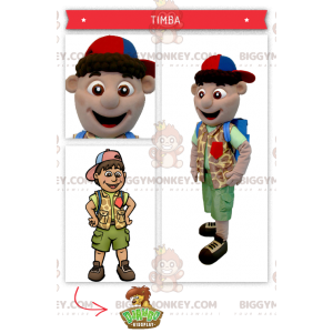 Costume de mascotte BIGGYMONKEY™ de garçon explorateur -
