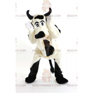 Costume mascotte cane mucca bianca e nera BIGGYMONKEY™ -