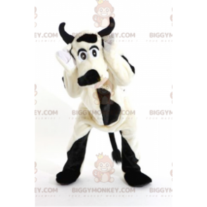 Costume mascotte cane mucca bianca e nera BIGGYMONKEY™ -