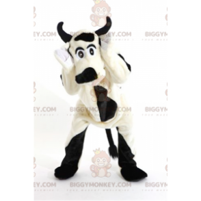 Dog White and Black Cow BIGGYMONKEY™ Mascot Costume -