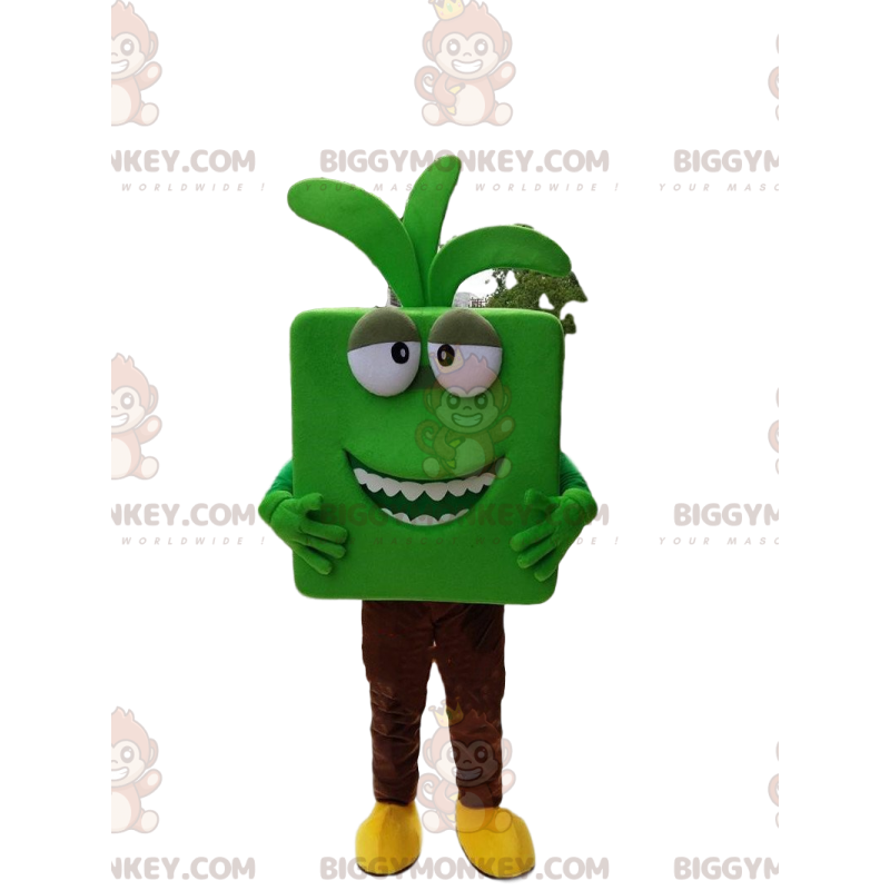 Costume de mascotte BIGGYMONKEY™ d'herbe, de pot de fleur Costume de mascotte BIGGYMONKEY™ d'herbe, de pot de fleur